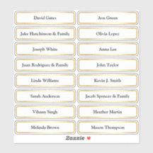 Carte Mariage Golden Guest Name