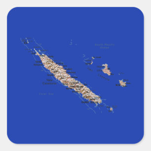 Sticker Carte Nouvelle-Calédonie