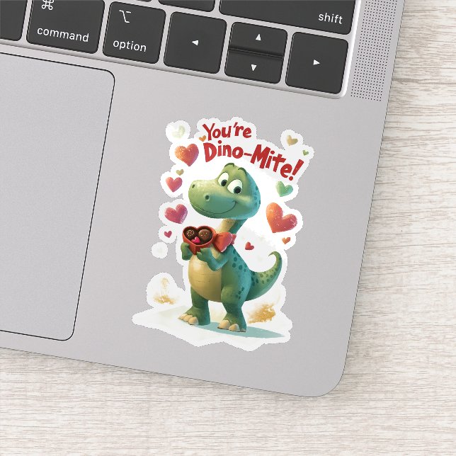 Sticker Carte pour la Saint-Valentin de Dino-mite (Détail)