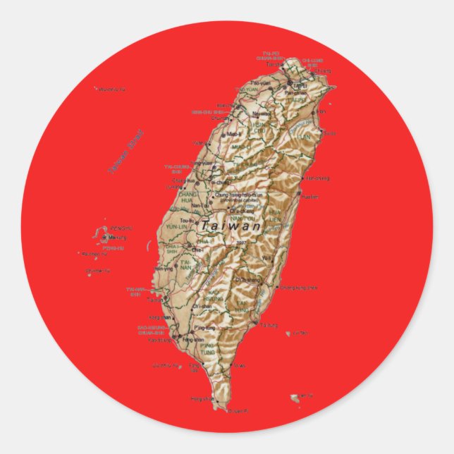 Sticker Carte Taïwan (Devant)