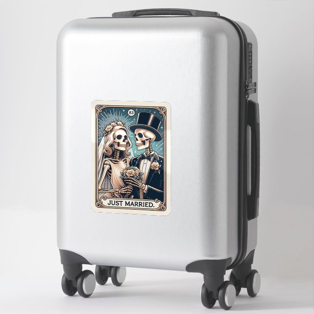 Sticker Carte Tarot Mariée (Sur valise)
