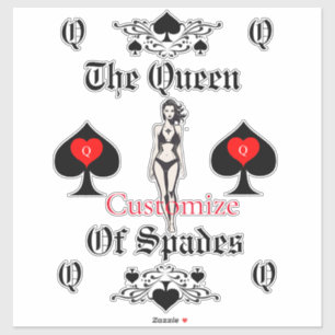Sticker Carte Tarot Queen of Spades Thunder_Cove