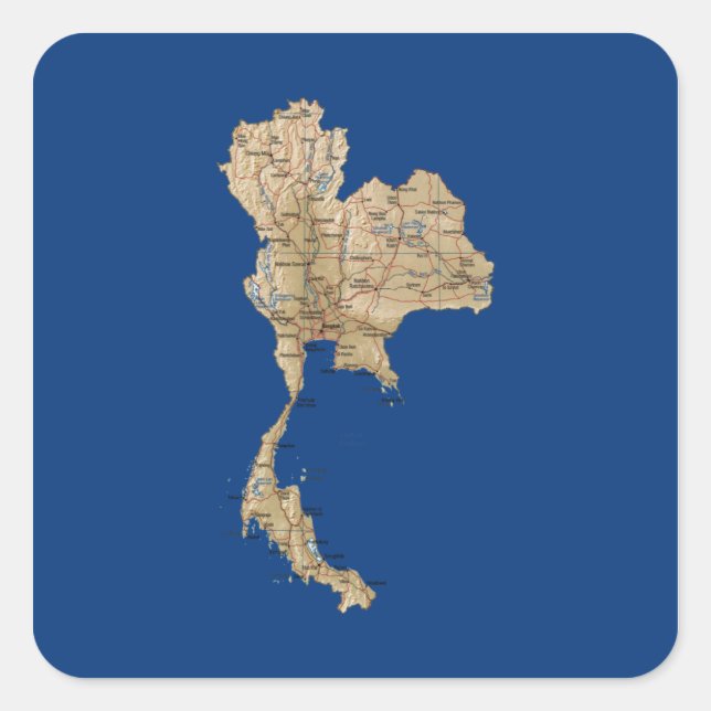 Sticker Carte Thaïlande (Devant)