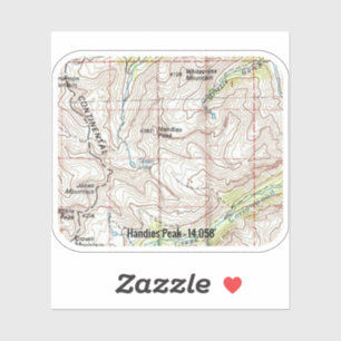 Sticker Carte topographique Handies Peak