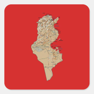 Sticker Carte Tunisie