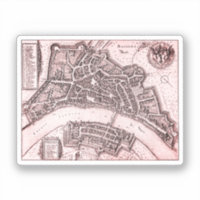 Carte vintage de Bâle (1642)