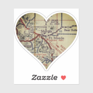 Sticker Carte Vintage Sturgis