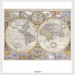 Sticker Carte vintage Thunder_Cove de voyageur du monde