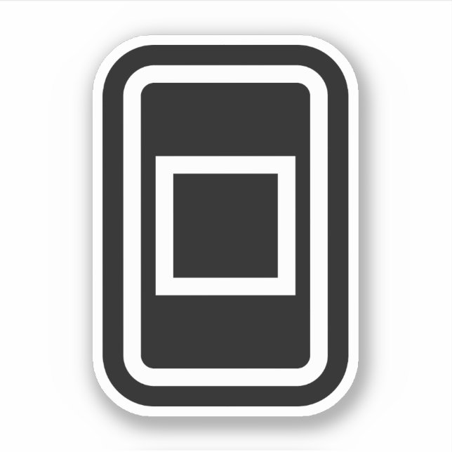 Sticker Carte Zener | Carré creux (Devant)