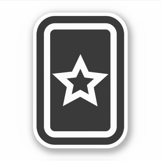Sticker Carte Zener | Hollow 5 Pointed Star (Devant)