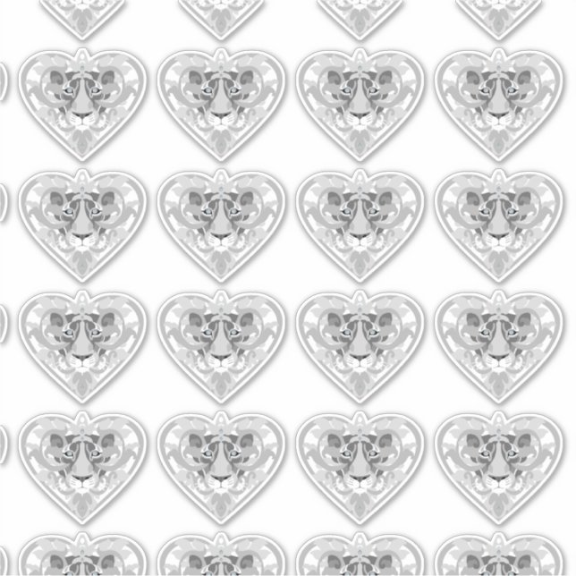 Sticker Cartes de contour Love Lioness Locket (feuille) (Devant)