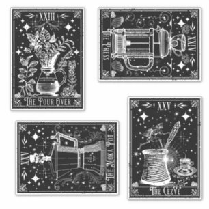 Sticker Cartes de Tarot du Café