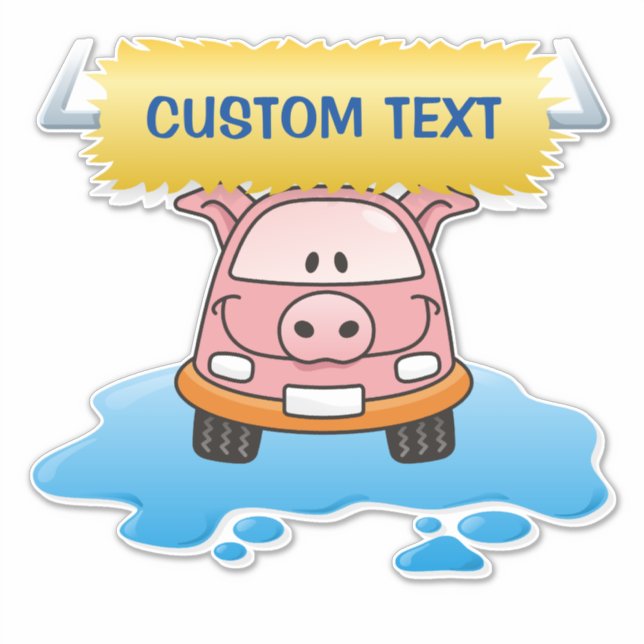 Sticker Cartographie de porc lavé (Devant)