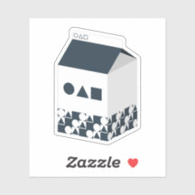 Sticker Carton Of Milk - Circle, Triangle & Square