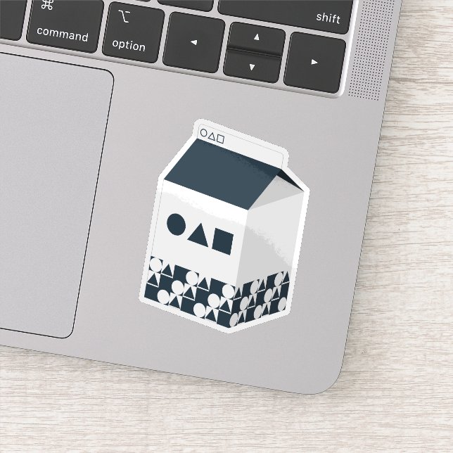 Sticker Carton Of Milk - Circle, Triangle & Square (Detail)