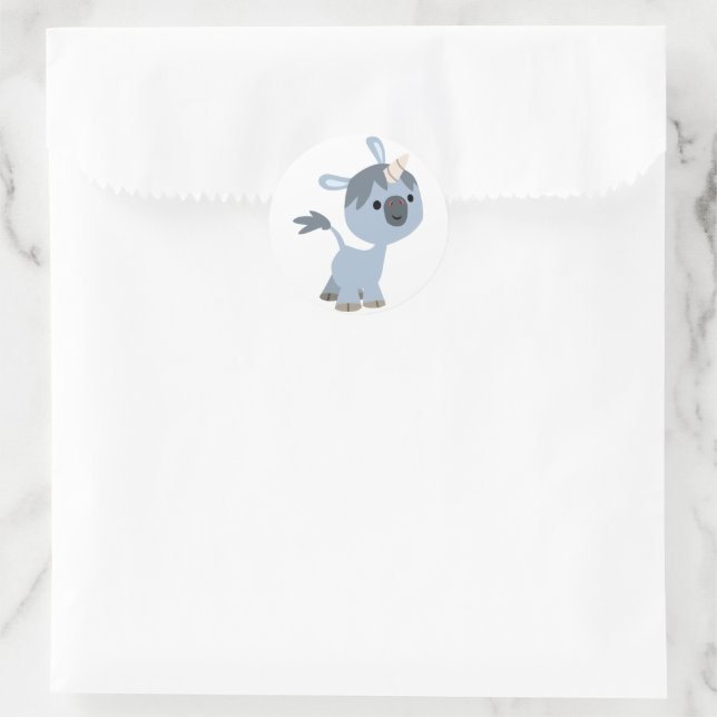 Sticker Cartoon Bébé Unicorn mignonne (Sac)