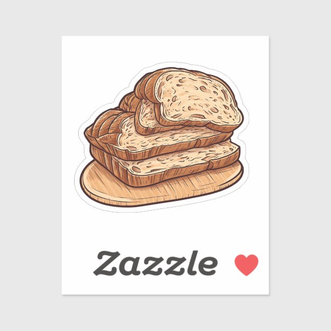 Sticker Cartoon bread (Feuille)