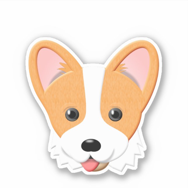 Sticker Cartoon Corgi (Devant)