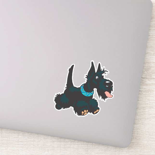 Sticker Cartoon écossais terrier (Détail)
