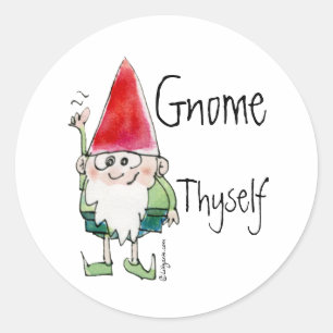 Sticker Cartoon Gnome Thome