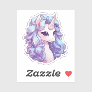 Sticker Cartoon licorne