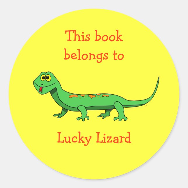 Sticker Cartoon Lizard personnalisé (Devant)