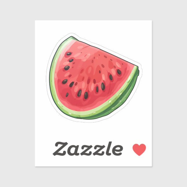 Sticker Cartoon watermelon (Feuille)