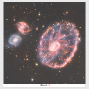 Sticker Cartwheel Galaxy, James Webb Télescope Spatial