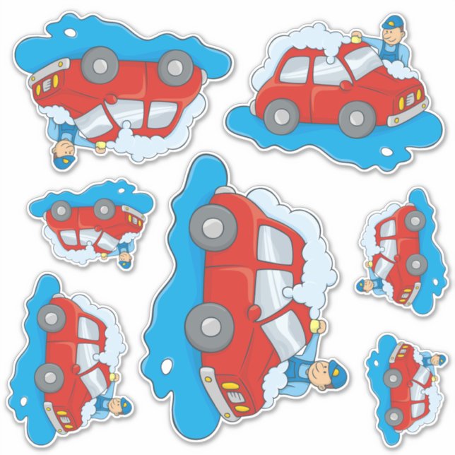 Sticker Carwashington Man (Devant)