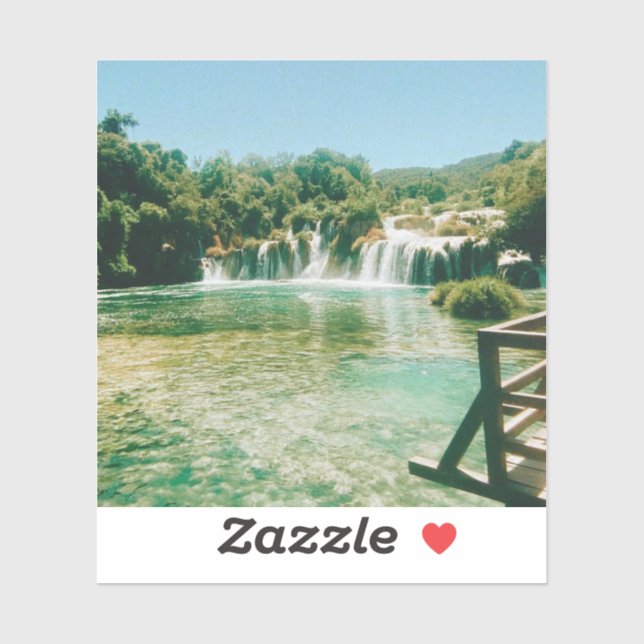 Sticker Cascades de Krka - Parc national de Krka - Croatie (Feuille)