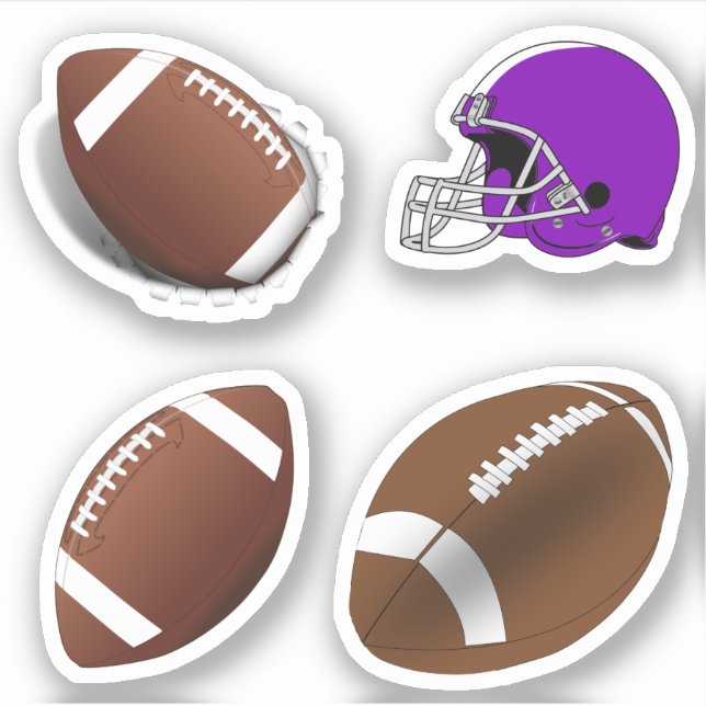Sticker Casque football et football (Devant)