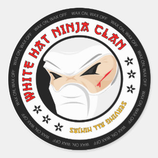 Sticker Casquette blanc Ninja