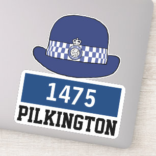 Sticker Casquette de femme agent de police britannique ave