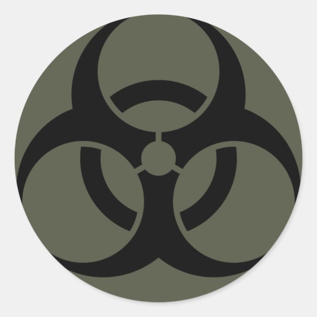 Sticker Casquette de portée, Biodanger en noir (Devant)