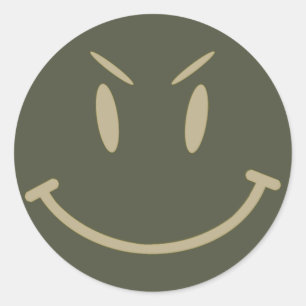 Sticker Casquette de portée, Face mal, Style 2