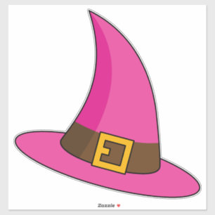 Sticker Casquette de sorcière rose
