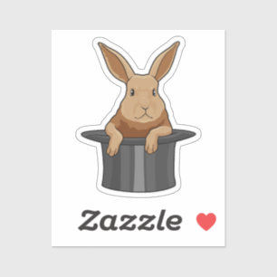 Sticker Casquette magicien lapin