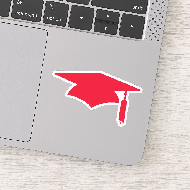 Sticker Casquette rouge avec Tassel (Détail)
