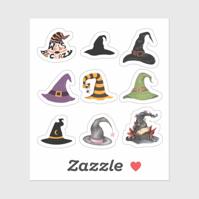 Sticker Casquette sorcière (Feuille)