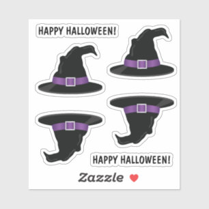 Sticker Casquettes de sorcière avec détails violets Bonne 