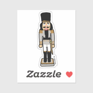 Sticker Casse-Noix Or Et Argent