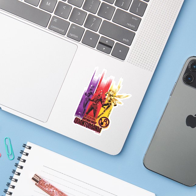 Sticker Cassie, Ant-Man et le graphique du groupe Wasp (Ordinateur portable avec iPhone)