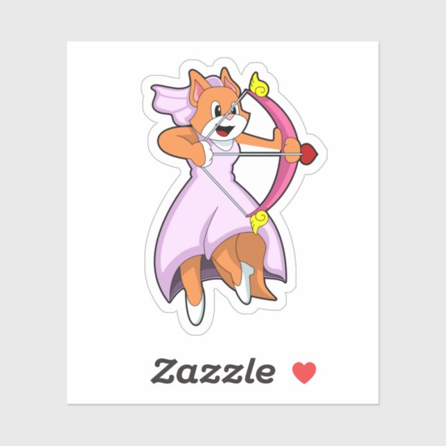 Sticker Cat as Bride with Wedding dress.PNG (Feuille)
