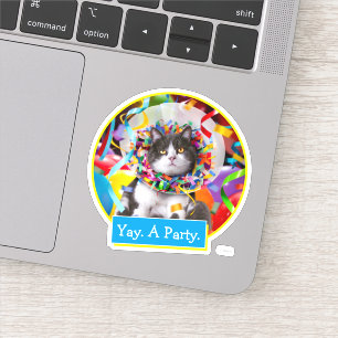 Sticker Cat dans le cône de partie