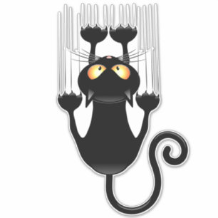 Sticker Cat Falling down fun dessin personnage
