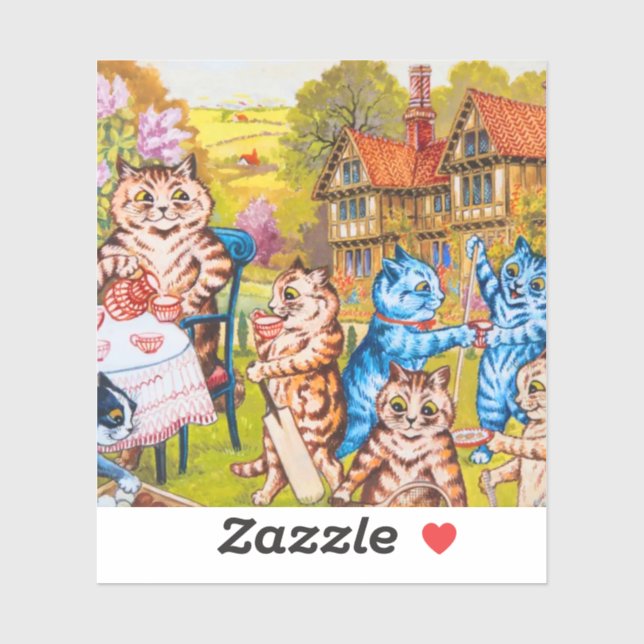 Sticker Cat Garden Party (Feuille)