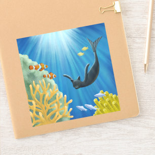 Sticker Cat Mermaid