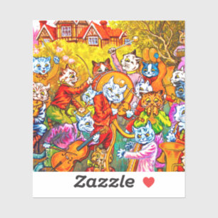 Sticker Cat Musical Band