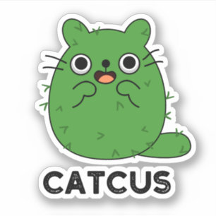 Sticker Catcus Funny Chat Cactus Pun