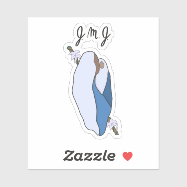 Sticker catholique Jésus, Marie, Joseph (Feuille)